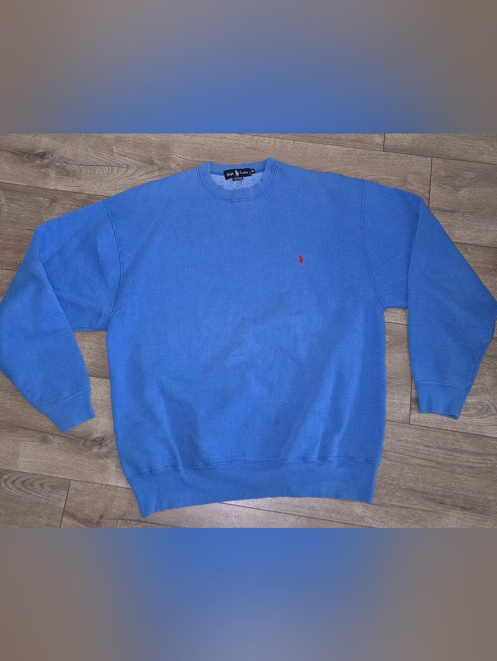 Polo by Ralph Lauren Men’s Crewneck Sweatshirt - Blue with Red Pony